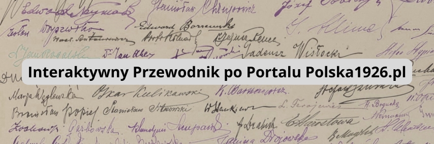 Interaktywny Przewodnik po portalu Polska1926.pl